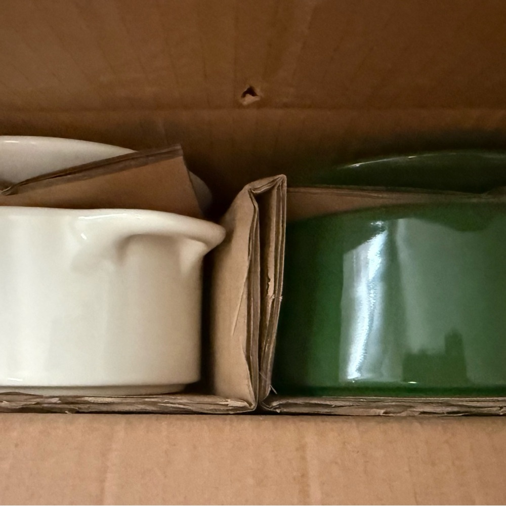 Elegant Green and Cream Serveware Set